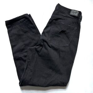American Eagle Relaxed Mom Jean Black High Rise Women’s Size 6 Regular Ripped